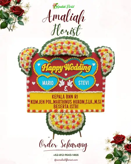 Papan Bunga Pernikahan Tegalgiri